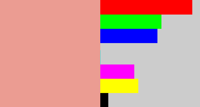 Hex color #eb9c92 - blush