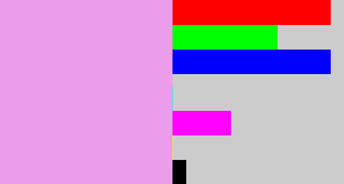 Hex color #eb9ceb - lavender pink