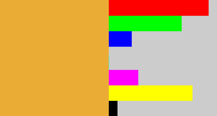 Hex color #ebac35 - macaroni and cheese