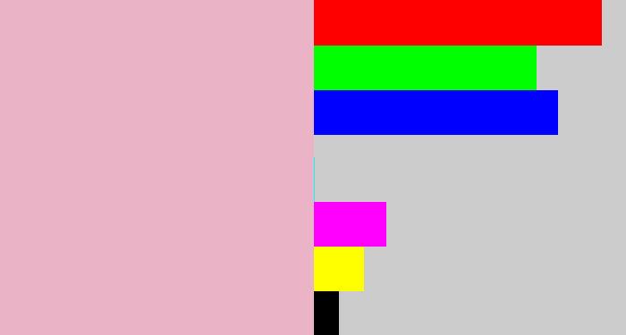 Hex color #ebb4c6 - soft pink