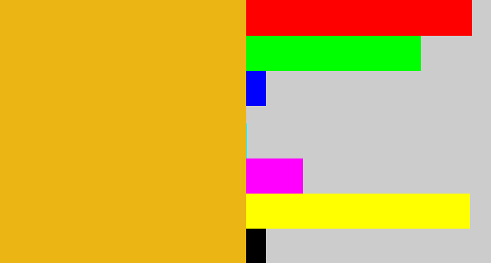 Hex color #ebb514 - squash