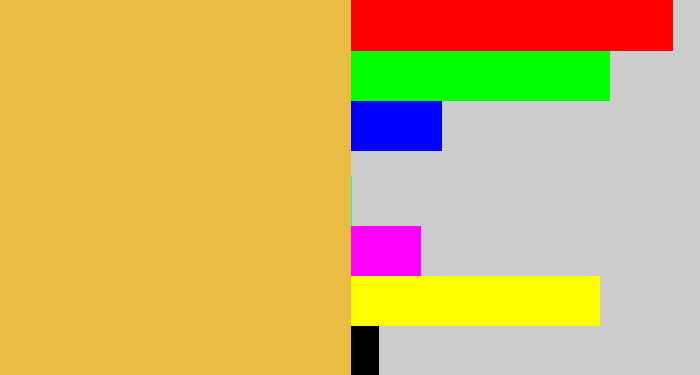 Hex color #ebbc43 - macaroni and cheese