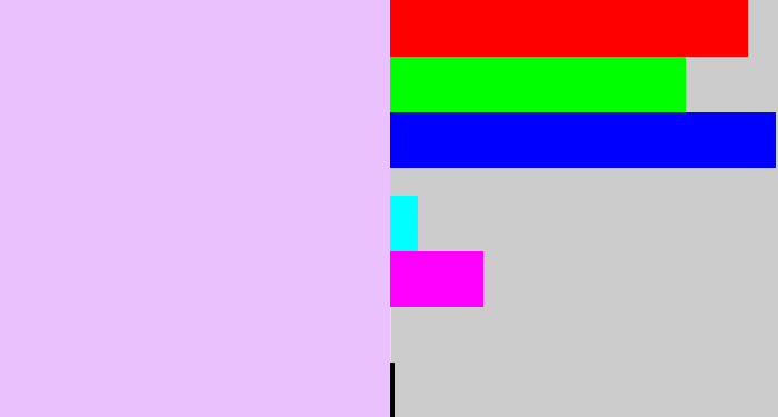 Hex color #ebc1fd - light lavendar