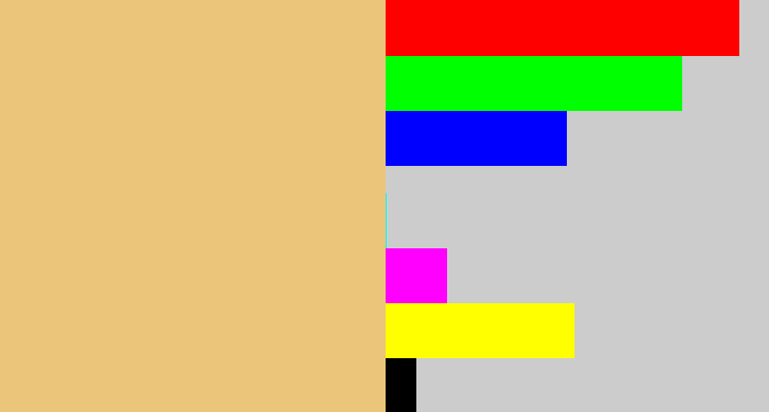 Hex color #ebc579 - sand