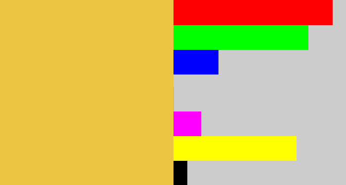 Hex color #ebc643 - maize