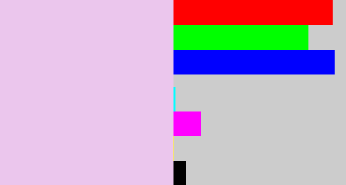 Hex color #ebc6ed - light lilac