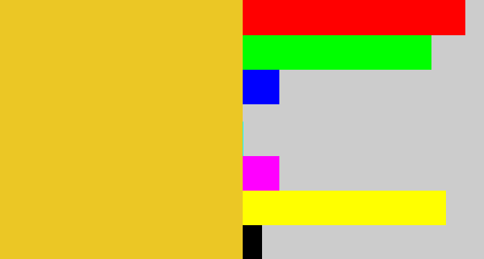 Hex color #ebc725 - piss yellow