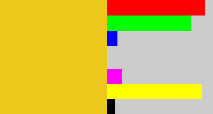 Hex color #ebc91a - piss yellow