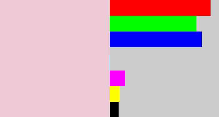 Hex color #ebc9d5 - pale pink