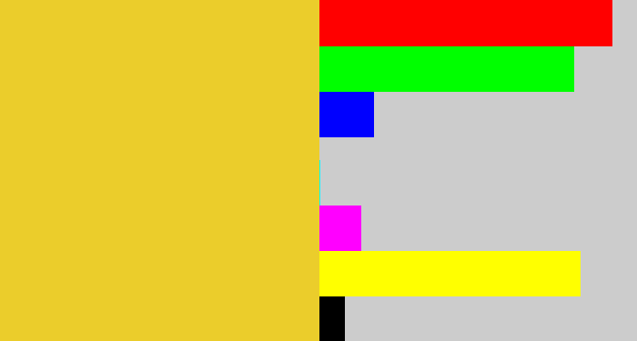 Hex color #ebcd2b - piss yellow