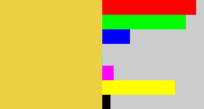 Hex color #ebd044 - maize