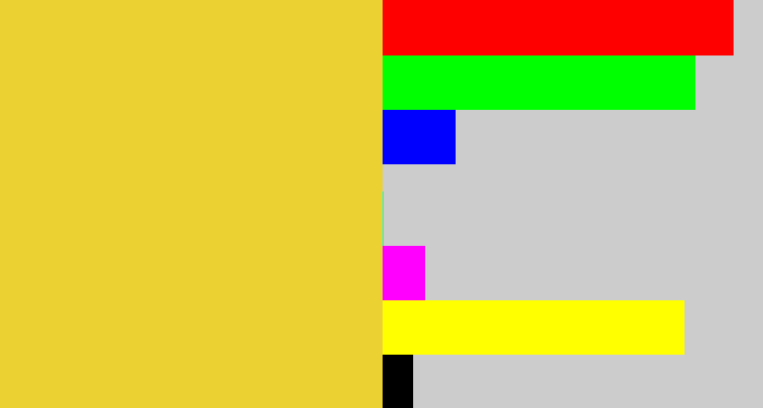 Hex color #ebd131 - sun yellow
