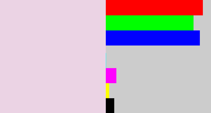 Hex color #ebd3e4 - light pink