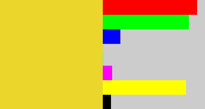 Hex color #ebd72c - sun yellow