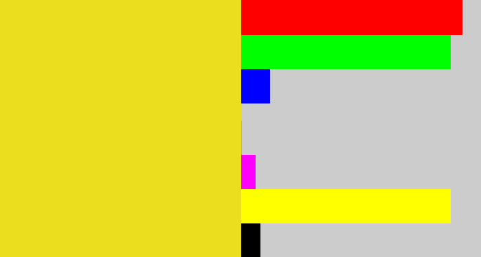 Hex color #ebde1f - piss yellow