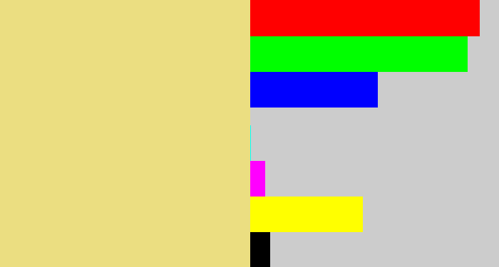 Hex color #ebde81 - sandy