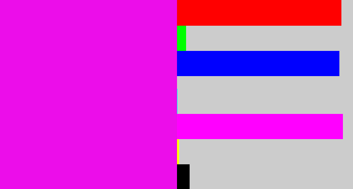 Hex color #ec0dea - pink/purple