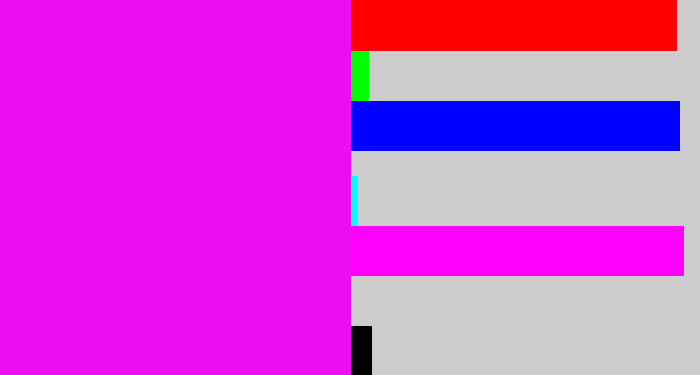 Hex color #ec0df0 - pink/purple