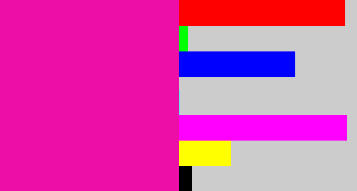 Hex color #ec0ea7 - shocking pink