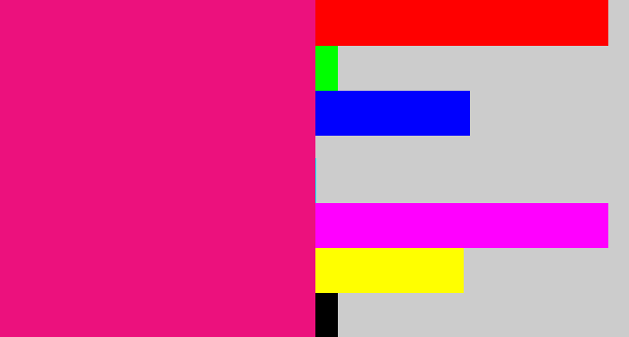 Hex color #ec117d - strong pink