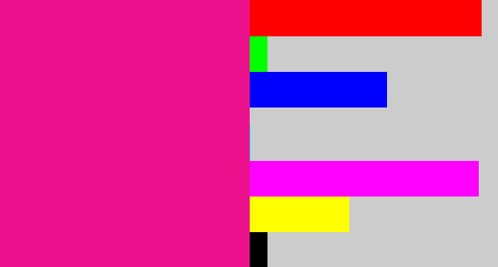 Hex color #ec128d - strong pink