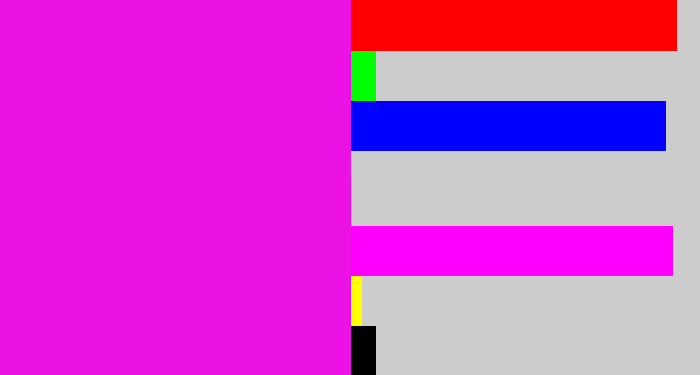 Hex color #ec12e5 - pink/purple