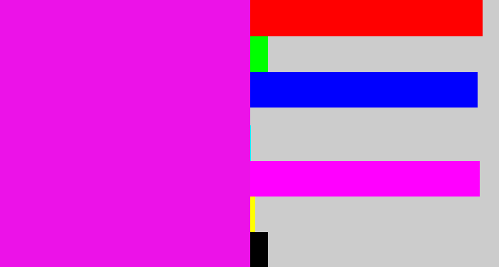 Hex color #ec12e8 - pink/purple