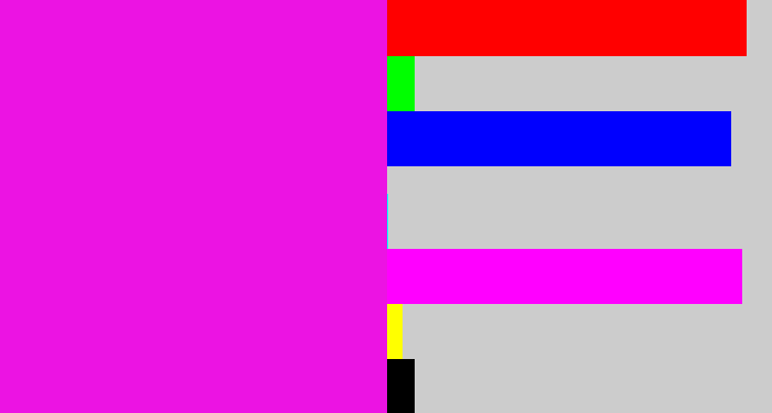 Hex color #ec13e3 - pink/purple