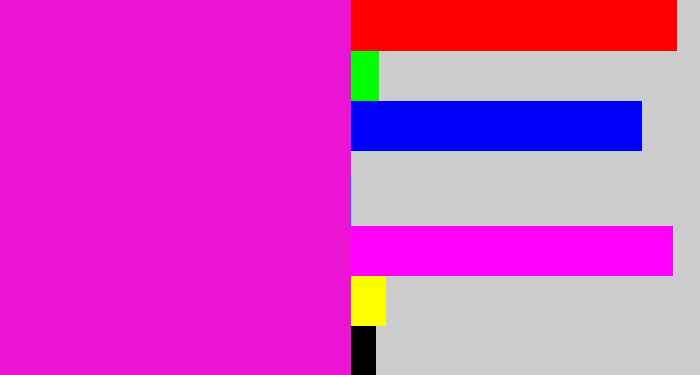 Hex color #ec14d4 - fuchsia