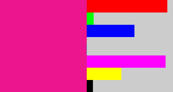 Hex color #ec158d - strong pink