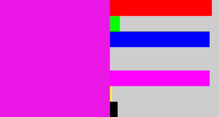 Hex color #ec16e7 - pink/purple