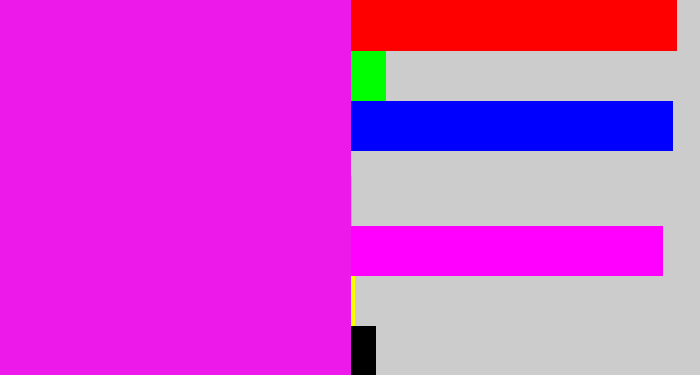 Hex color #ec19ea - pink/purple