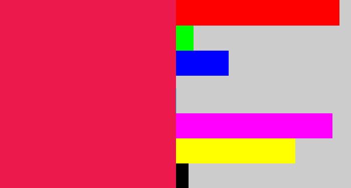 Hex color #ec1a4c - pinkish red