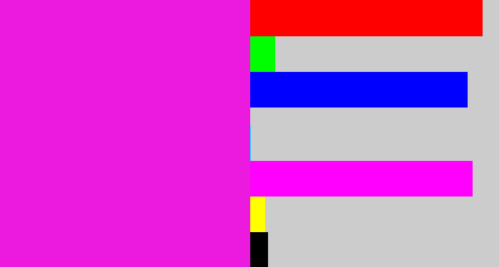 Hex color #ec1adf - pink/purple