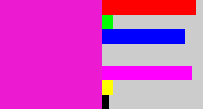 Hex color #ec1bd2 - fuchsia