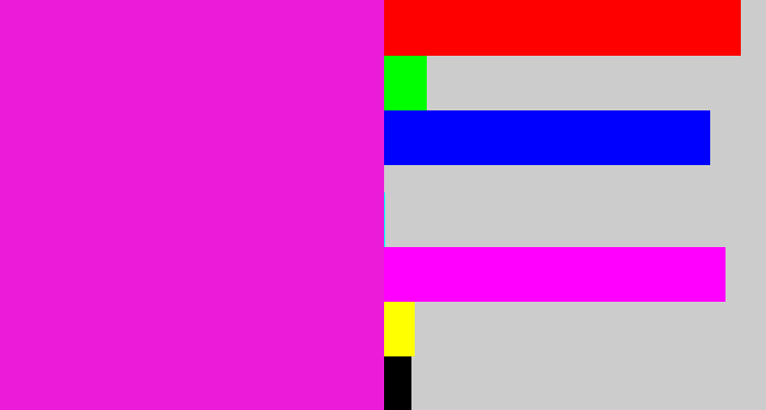 Hex color #ec1bda - pink/purple