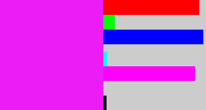Hex color #ec1cf7 - pink/purple