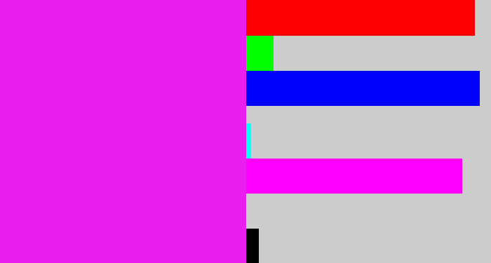 Hex color #ec1df1 - pink/purple