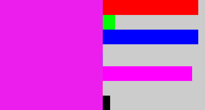Hex color #ec1eed - pink/purple