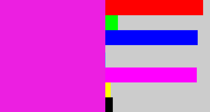 Hex color #ec1fe1 - pink/purple