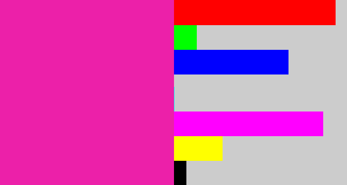 Hex color #ec20a9 - shocking pink
