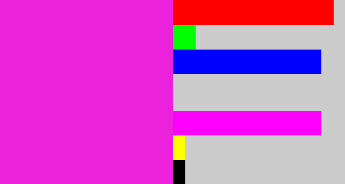 Hex color #ec21dc - pink/purple