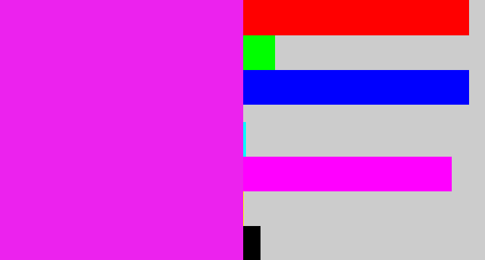 Hex color #ec22ee - pink/purple