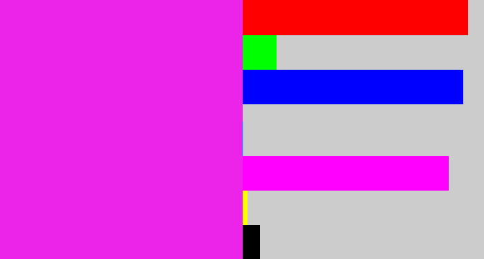 Hex color #ec23e8 - pink/purple