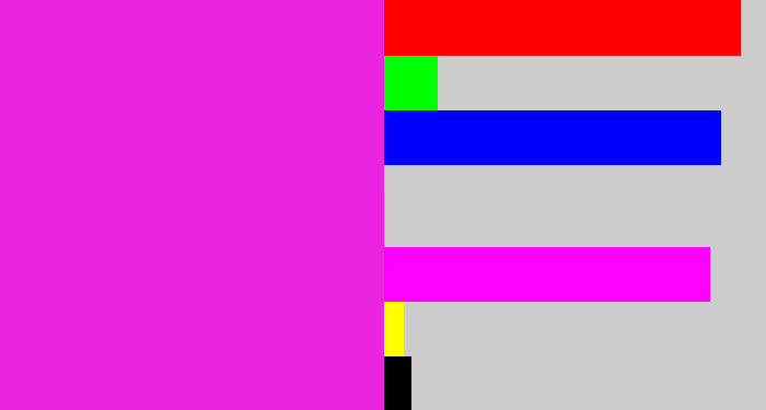 Hex color #ec24e0 - pink/purple