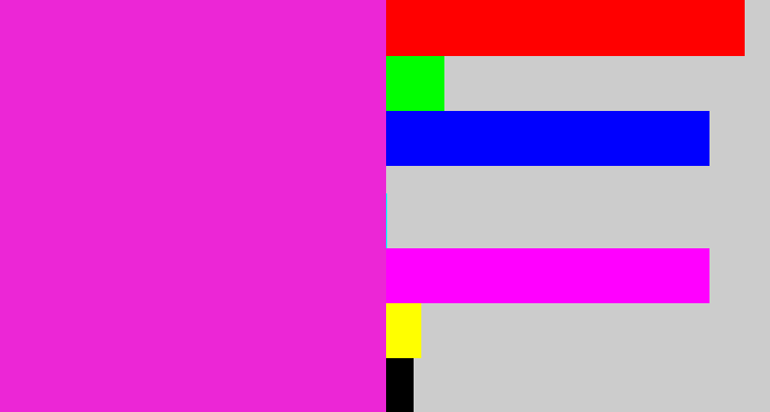 Hex color #ec26d6 - pink/purple