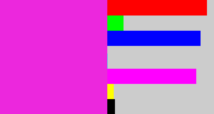 Hex color #ec27dd - pink/purple