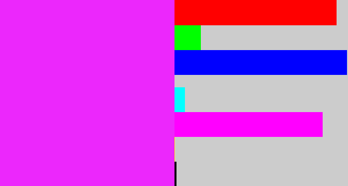Hex color #ec27fc - pink/purple