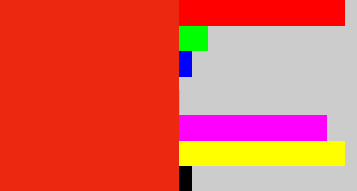 Hex color #ec2811 - vermillion