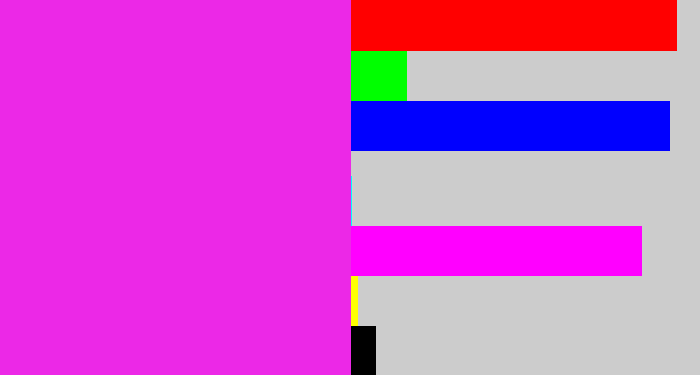 Hex color #ec28e7 - pink/purple